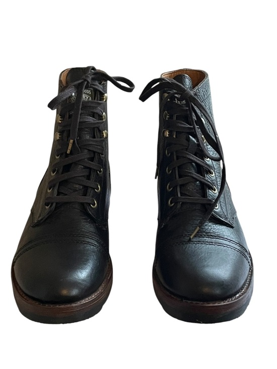 Polo Country Ralph Lauren Enville Black Leather Cap Toe Lace Up Boots Men 7 main image 8